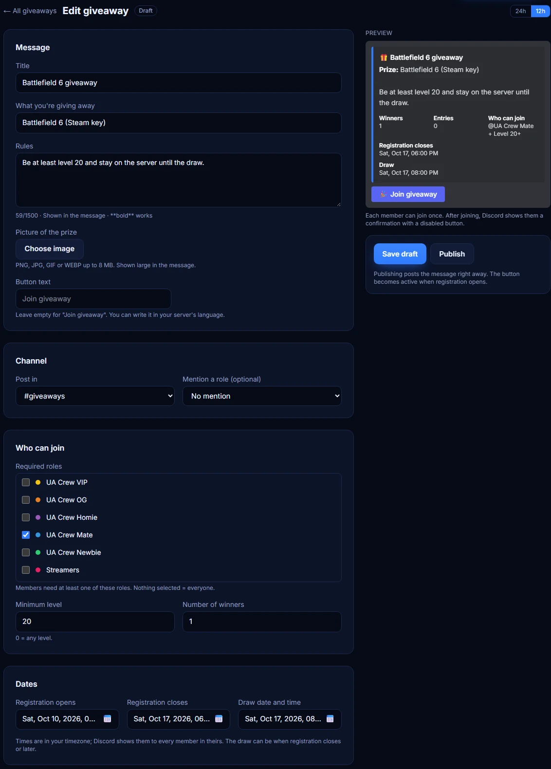 Giveaways